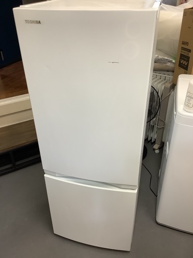＊【2023年製】TOSHIBA 東芝 2ドア 153L ノンフロン冷凍冷蔵庫 GR-U15BS ホワイト 動作品