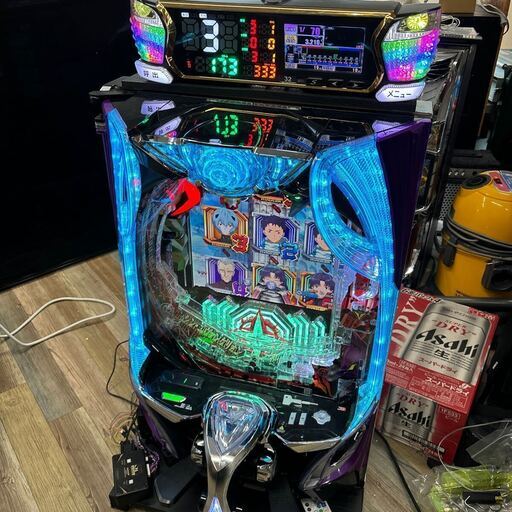 極美品 スマパチ JB ジェイビー eシン・エヴァンゲリオン スマパチボックスユニット付き データカウンター、転倒防止板 パチンコ台