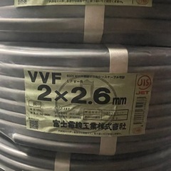 電線ケーブルVVF2.6mm×2芯   1巻   100m巻