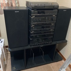 SONY コンポ レコードプレーヤー ラック付き