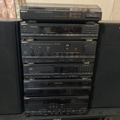 SONY コンポ レコードプレーヤー ラック付き
