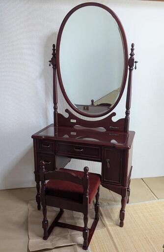 元値５０万円　皇室御用達　フランスミラー　ドレッサー　椅子セット