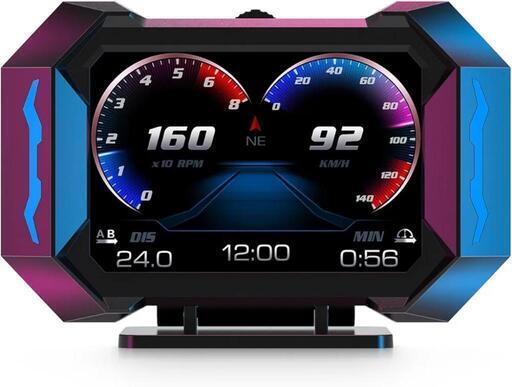 ヘッドアップディスプレイ obd2 gps両対応 タコメーター