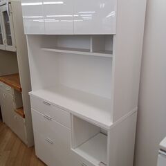 ☆ジモティ割あり☆ ニトリ エトナ 食器棚 ホワイト H180×D41×W104 