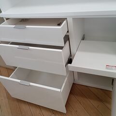 ☆ジモティ割あり☆ ニトリ エトナ 食器棚 ホワイト H180×D41×W104 