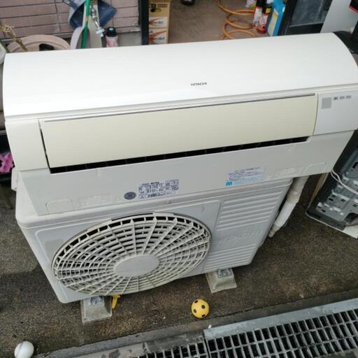 手洗い済み 日立 ルームエアコン  2.8kw ～12畳 白くまくん  自動掃除 RAS-M28 中古動作品
