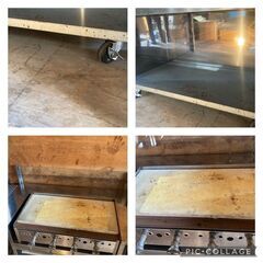 ☆中古￥26,000！業務用ガスグリドル　家電　プロパンガス用　鉄板　幅114㎝ｘ奥行73㎝ｘ高さ98㎝　【BG186】