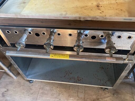 ☆中古￥26,000！業務用ガスグリドル 家電 プロパンガス用 鉄板 幅114