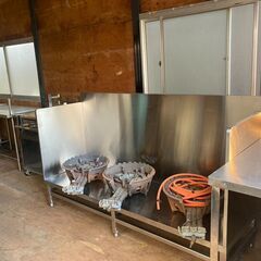 ☆中古￥26,000！業務用ガスグリドル 家電 プロパンガス用 鉄板 幅114㎝x