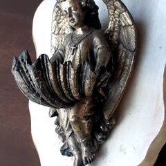 【値下げ】フランスアンティーク　天使の聖水盤