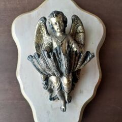 【値下げ】フランスアンティーク　天使の聖水盤