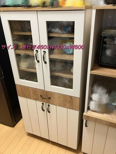 決まりました/杉無垢材キッチンカウンター/ゴミ箱カウンター