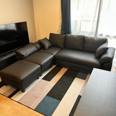 【ほぼ未使用品】3人掛けソファ　L字ソファ 