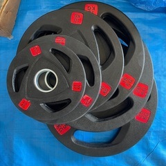 新品】バーベルプレート［105kgセット］ラバー オリンピックシャフト Φ50mm