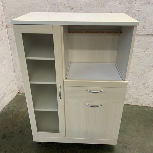 【ジモティ限定特価】 【ニトリ】 レンジ台 レンジボード付食器棚  ブリエ NRE10575 キッチン収納 N0276G