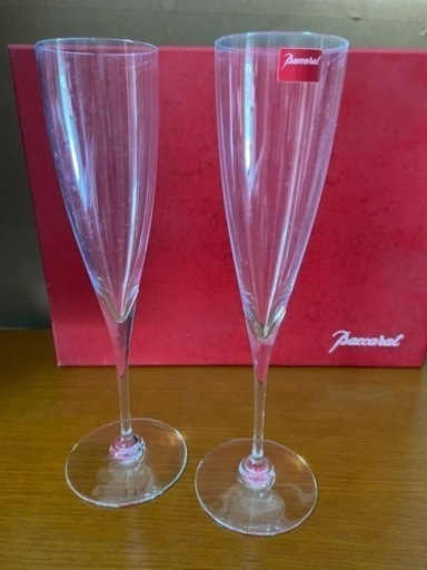 バカラ　シャンパングラス　新品2客