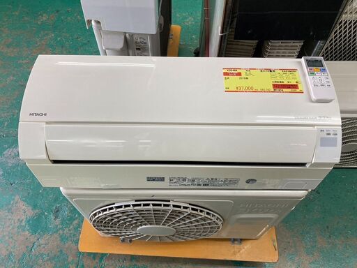 K05484　日立　2019年製　中古エアコン　主に10畳用　冷房能力2.8kw/暖房能力3.6kw