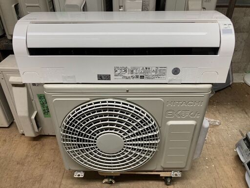 K05485　中古エアコン 日立 2021年製 主に6畳用 冷房能力 2.2KW / 暖房能力 2.2KW