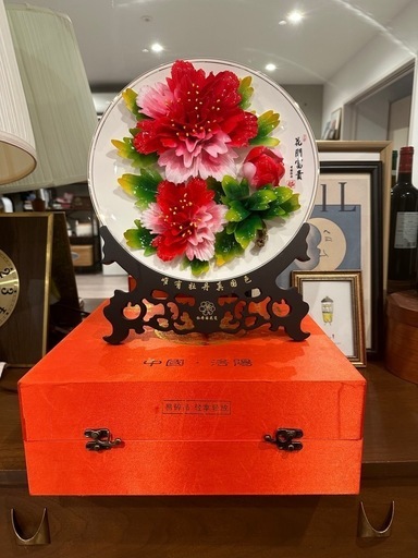 洛陽　牡丹磁器　ボタン花　インテリア