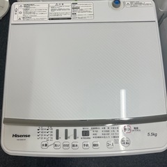  ハイセンス 5.5kg 送風乾燥機能付き全自動洗濯機 HW-G55A-W 