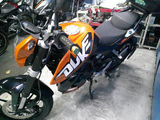 KTM 200デューク 黒/オレ 自賠責保険加入で乗れます 半額配送