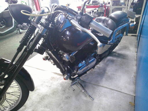 KAWASAKI バルカン400-2 黒 エンジン始動確認 車検取得で乗れます 半額