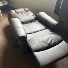 《美品中古》電動リクライニングチェア-ポロラルフローレン ポロベア プリントスエット グレー XL 熊 動物プリント