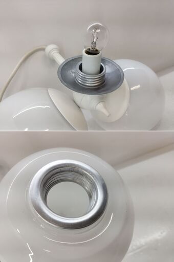 松下電工 ナショナル 3連バブルライト ペンダントライト ガラス球 白熱灯照明器具 乳白色 /