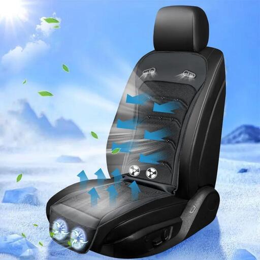 クールシート 車 クールカーシート 【風量強化 無段階調整 DC12V/24V対応】 クールエアーカーシート