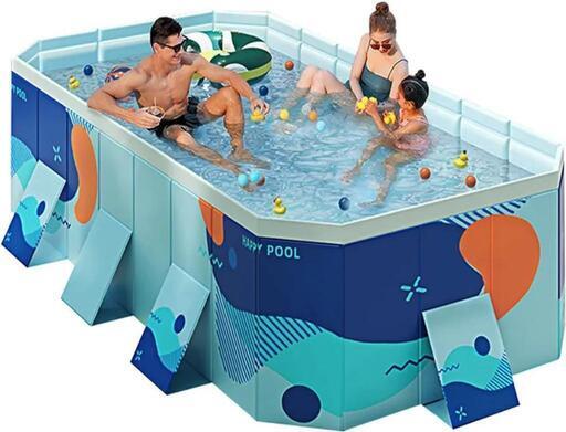 プール 空気入れ不要 大型 ビニールプール 家庭用 子供用 折りたたみ