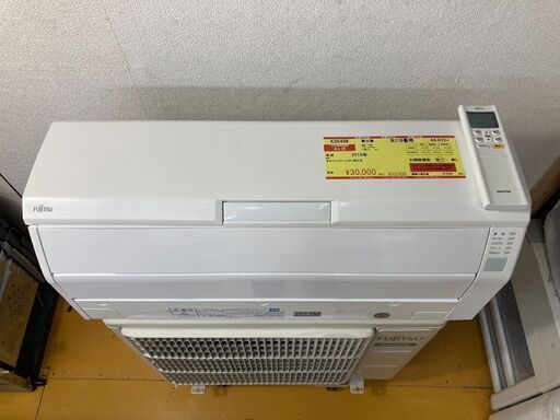 K05498　中古エアコン 富士通 2019年製 主に6畳用 冷房能力 2.2KW / 暖房能力 2.5KW