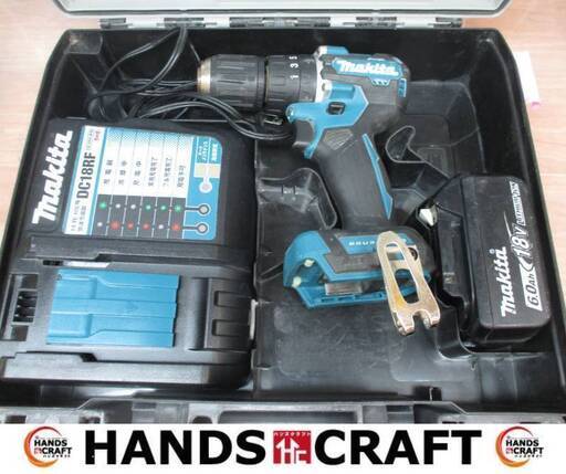 マキタ　makita　HP487D　振動ドライバドリル　中古品　バッテリ18V 6.0Ah一個/充電器付き　※ケースは専用ケースではないです　【ハンズクラフト宜野湾店】