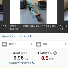 新車】【免許不要】【ヘルメット不要】【公道走行可能】Rich bit ES1 
