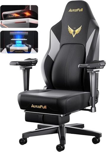 新品　組み立てしてない　箱入り　原価66,500円　AutoFull(オートフル)M6 ゲーミングチェア 通風と加熱座席 幅広座面 通気性パンチングPUレザー「AUTO」可動式ランバーサポート チェア オフィスチェア 6Dアームレスト 椅子