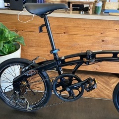 【希少！ドッペルギャンガー211 assaultpack前後タイヤ・チューブ新品！】アルミフレーム　ディスクブレーキ　7段変速　20インチ折りたたみ自転車　ブラック