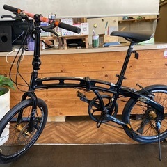 【希少！ドッペルギャンガー211 assaultpack前後タイヤ・チューブ新品！】アルミフレーム　ディスクブレーキ　7段変速　20インチ折りたたみ自転車　ブラック