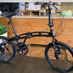 【希少！ドッペルギャンガー211 assaultpack前後タイヤ・チューブ新品！】アルミフレーム　ディスクブレーキ　7段変速　20インチ折りたたみ自転車　ブラック