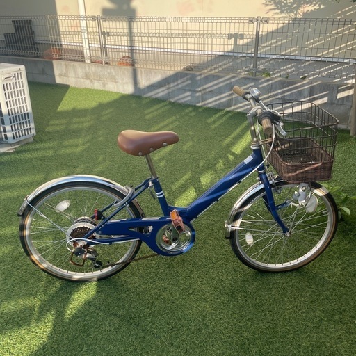 6段変速ギア20インチ子供用自転車 前かご付き