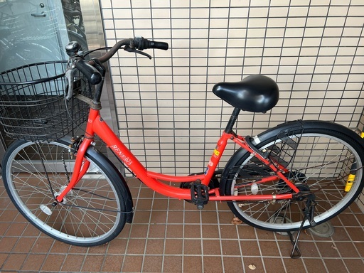 26インチ　軽快自転車　（オレンジ色）