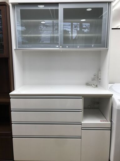 【トレファク花小金井店】2枚扉レンジボード/スライド扉/ホワイト/中古家具/ 格安/武蔵野市 小平市 小金井市 国分寺市 杉並区 買取 販売