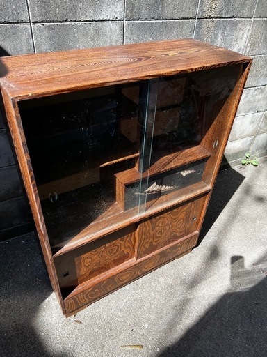 総桐棚　レトロ　アンティーク　昭和初期　大幅値下げです！ 昭和レトロな日本製アンティーク本棚