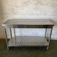 ステンレス作業台 棚 調理台 厨房 業務用 W1200×D450×H800mm ② Y0130