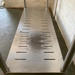 ステンレス作業台 棚 調理台 厨房 業務用 W1200×D450×H800mm ② Y0130