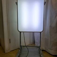 電光看板 電飾看板 白無地看板 両面 ネオン 100V 置き型 自立看板 点灯確認済 幅55×奥行55×高さ115㎝ 福岡フレーム 立山アルミニウム◆近隣配送無料 買取帝国 朝霞店 ヤ即出