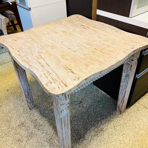 ヴィンテージ 無垢材 ダイニングテーブル デスク 作業台 机 カントリー ヴィンテージ 無垢材 ダイニングテーブル デスク 作業台 机 カントリー