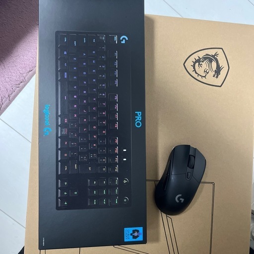 予定者決まりました。ゲーミングPC周辺機器セット