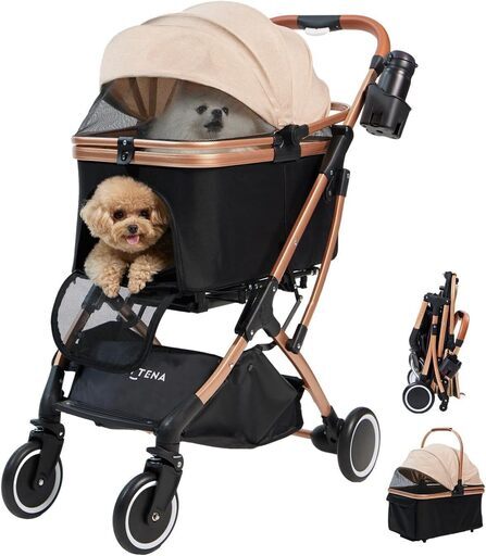 PETTENA ペットカート 分離型 ペットバギー 自立可能 小型犬 中型犬  カゴ 取り外し可能