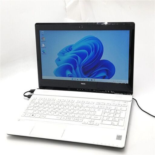 激安 高速SSD 15.6型 ホワイト ノートパソコン NEC PC-NS350BAW 中古美品 第5世代i3 8GB BD-R 無線 Bluetooth Webカメラ Windows11 Office