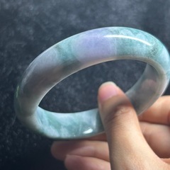 本翡翠バングル ミャンマー産 ラベンダー 一点物 早い物勝ち