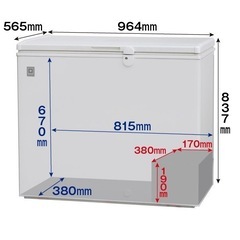 レマコム　上開き冷凍ストッカー RRS-210CNF